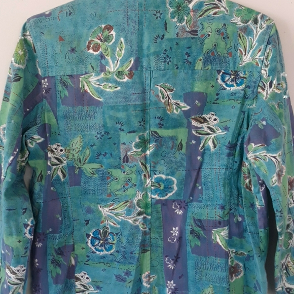 Coldwater Creek floral zip jacket - Picture 5 of 6